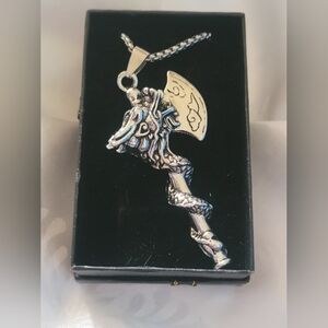 🎄BUY 1 GET 1 FREE 🎄Stainless Steel Dragon Axe Pendant Necklace